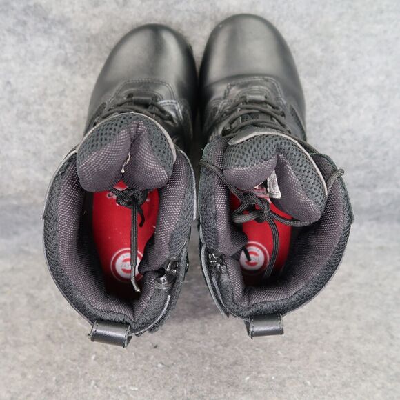 Thorogood Shoes Mens 8.5 Boots Work Comp Toe Leather Zip Lace Up Wide Fit Black main image 5